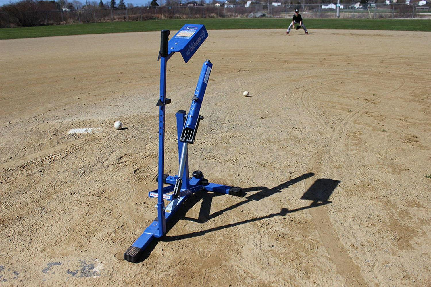 Louisville Slugger Blue Flame Pitching Machine – Manual Baseball & Softball Trainer, Throws Up to 60 MPH, Youth & Adult Practice Tool - Image 4