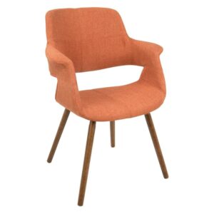 Vintage Flair Mid-Century Modern Chair in Orange by LumiSource