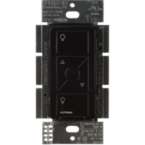 Lutron Caseta Smart Lighting Dimmer Switch for ELV+ Bulbs, Black