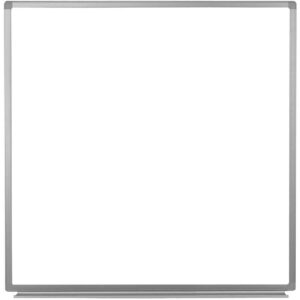 Luxor Magnetic Wall-Mounted Dry Erase Board, 48" x 48", Silver Aluminum Frame