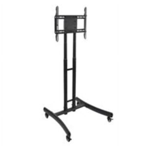Luxor Adjustable Height Mobile Height TV Cart - Black