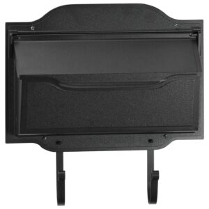 Luxurious Contemporary Wall Mount Mailbox, Black