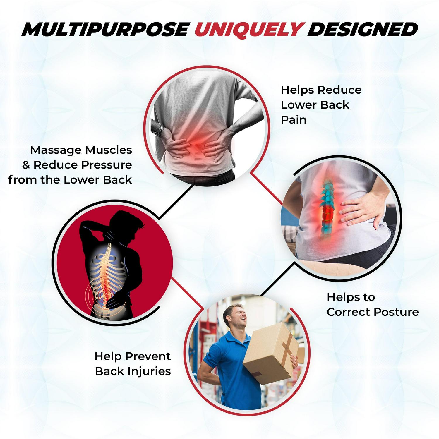 MAXAR Work Belt, Industrial Lumbosacral Support Back Brace (Deluxe) - Image 4