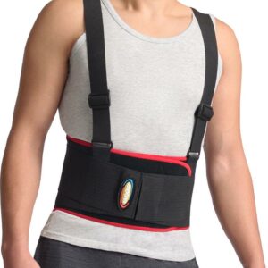 MAXAR Work Belt, Industrial Lumbosacral Support Back Brace (Deluxe)