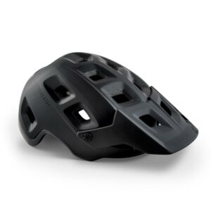 MET Helmets Terranova MIPS Mountain Bike Helmet in Matte Black with Glossy Black Accent, Size Medium