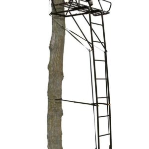 Muddy MLS2251 Stronghold 2.5 XTL Tree stand, Tree Lok System 18' Ladder stand, Black, One Size