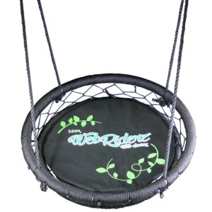 Web Riderz Outdoor Backyard 600-Pound Capacity Nylon Rope Basket Hammock Swing