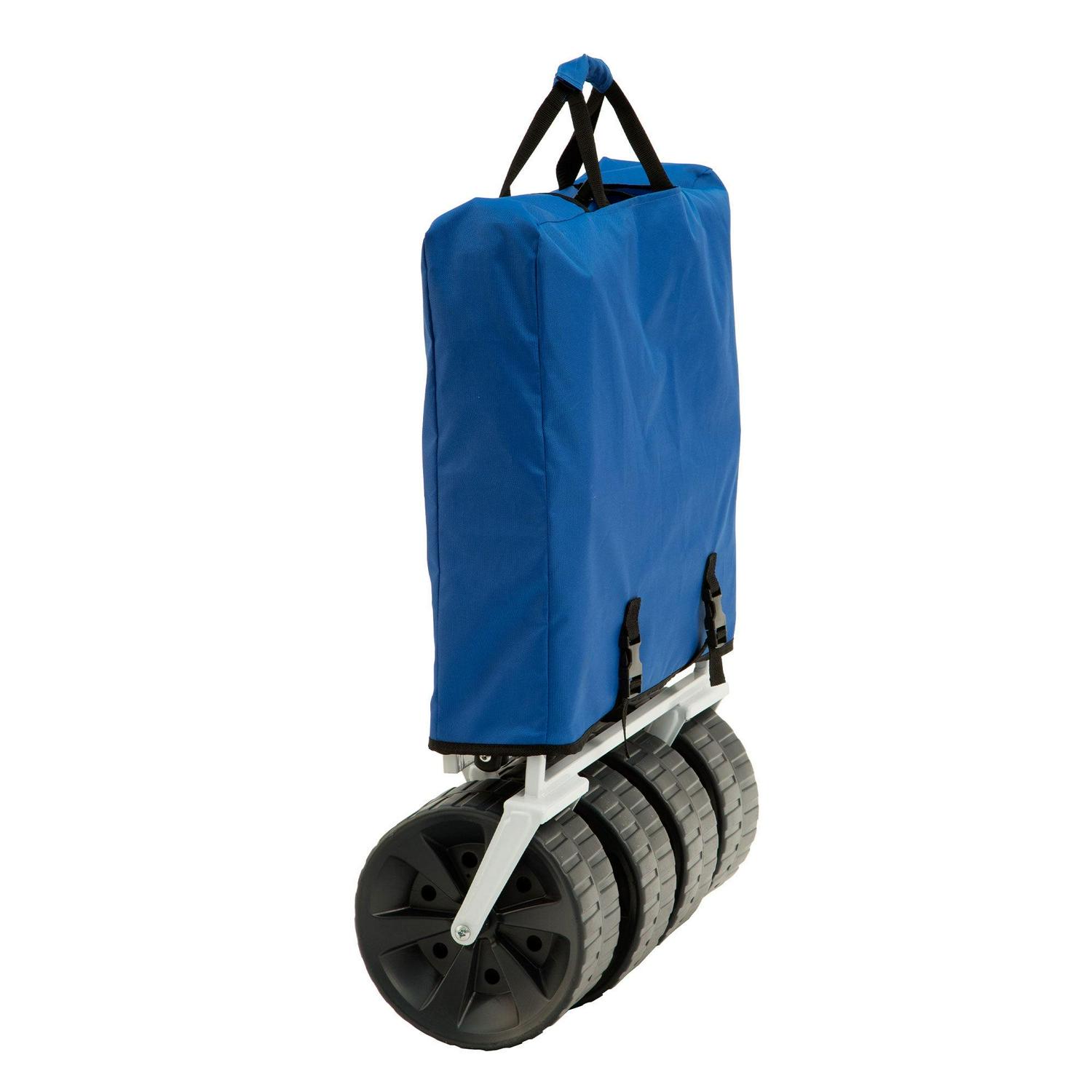 Mac Sports Collapsible Folding All Terrain Outdoor Beach Utility Wagon Cart, Blue - Image 9
