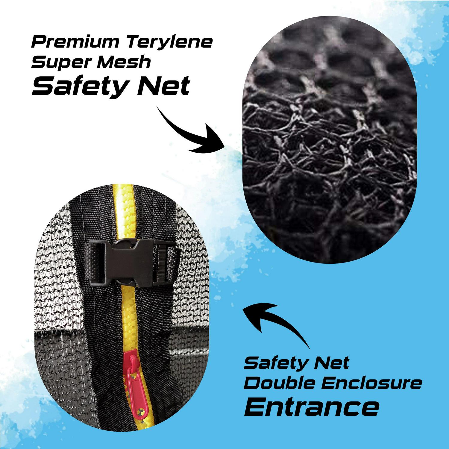 Machrus Moxie Pumpkin-Shaped Outdoor Trampoline Set with Premium Top-Ring Frame Safety Enclosure, 8 FT - Green Apple - Image 6