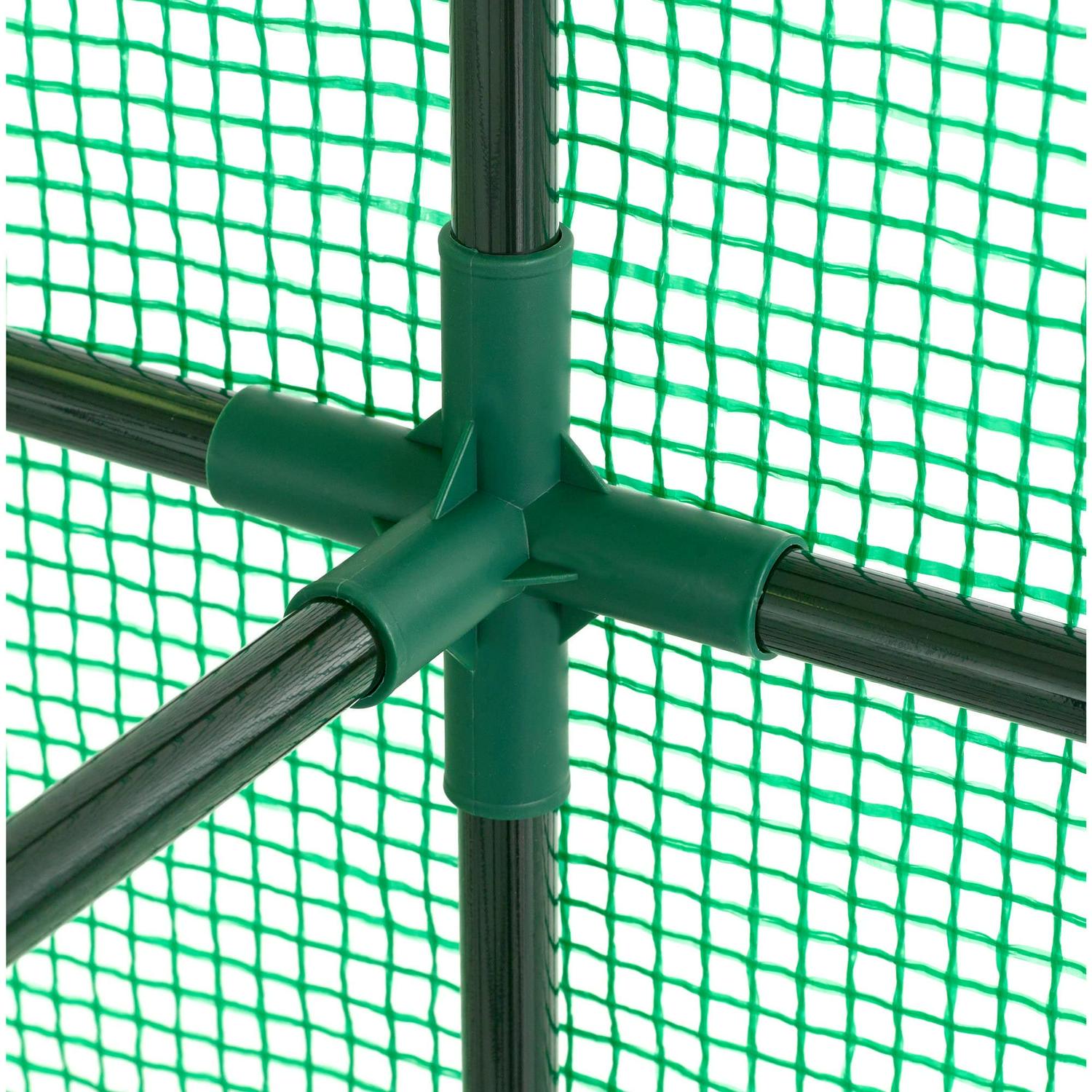 Machrus Ogrow Deluxe Walk-In Greenhouse with 2 Tiers and 8 Shelves - Green Cover - Image 5