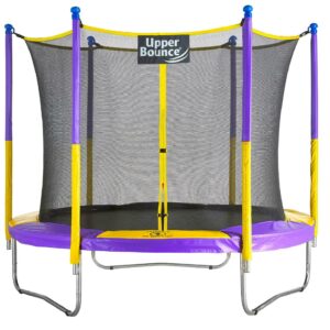 Machrus Upper Bounce 9 FT Round Trampoline Set with Safety Enclosure System -Backyard Trampoline - Outdoor Trampoline for Kids - Adults