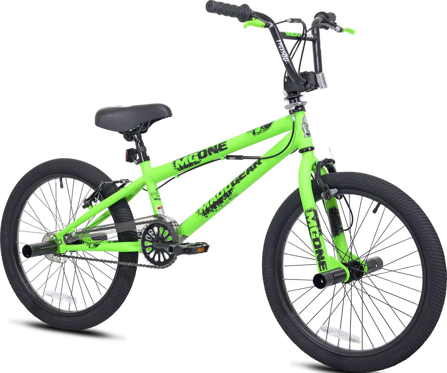 Madd Gear Freestyle BMX Child Bicycle, 20" Wheels, Green