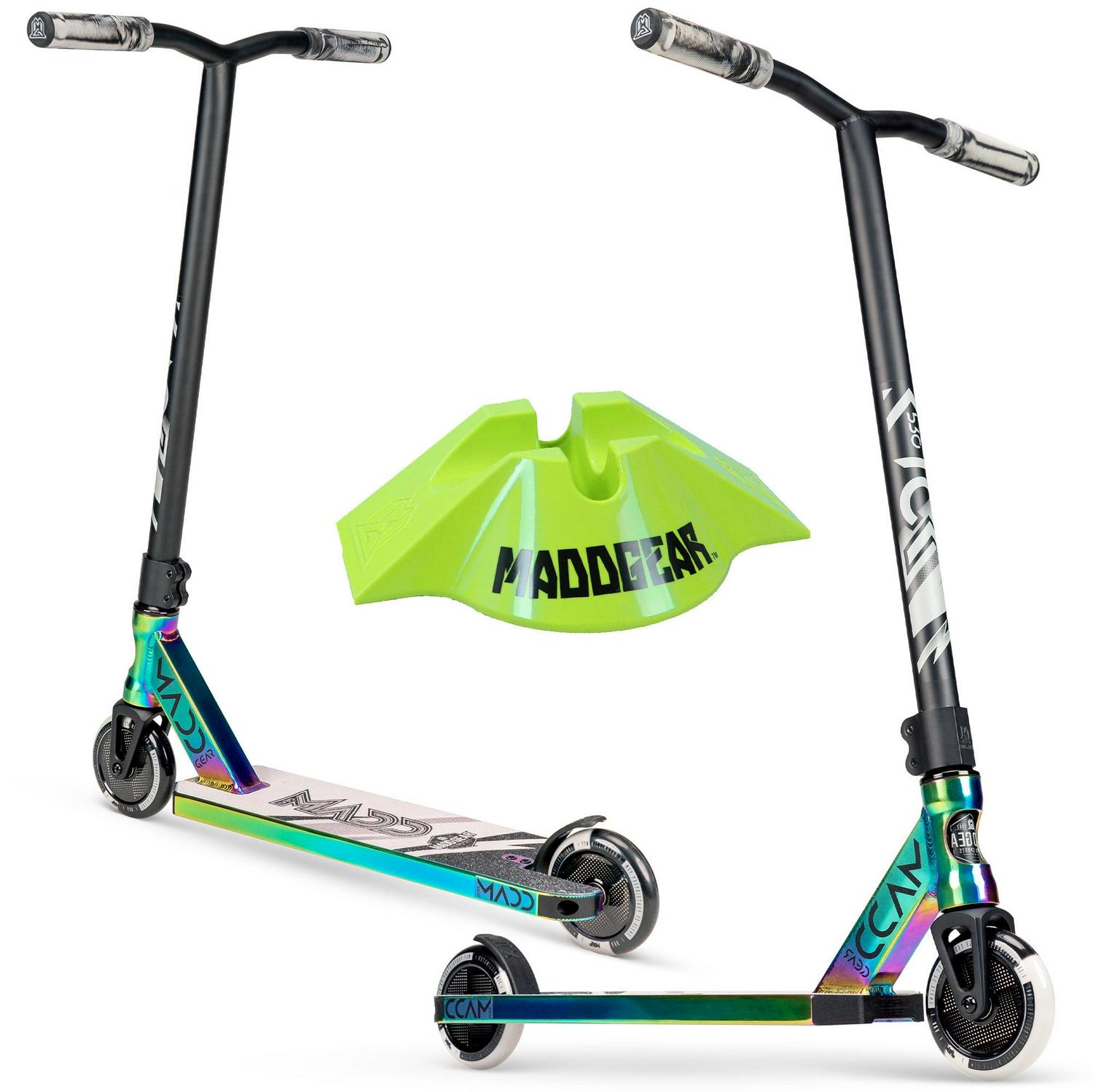 Madd Gear Kick Pro Stunt Scooter for Ages 6 + Strong Aluminum 5" Wide Lightweight Deck - Designed for Skatepark Use