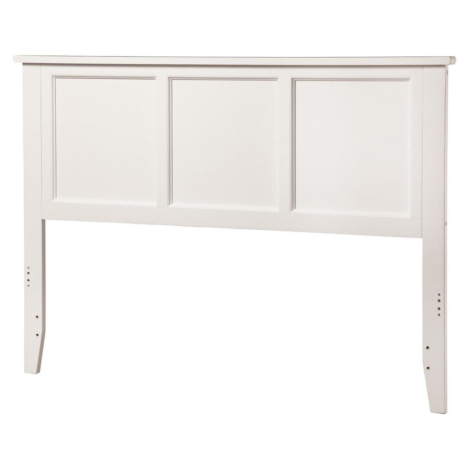 AFI Madison King Solid Wood Panel Headboard with Attachable Charger, White - Image 2