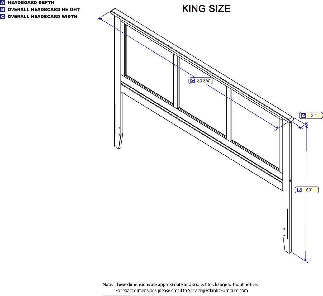 AFI Madison King Solid Wood Panel Headboard with Attachable Charger, White - Image 4