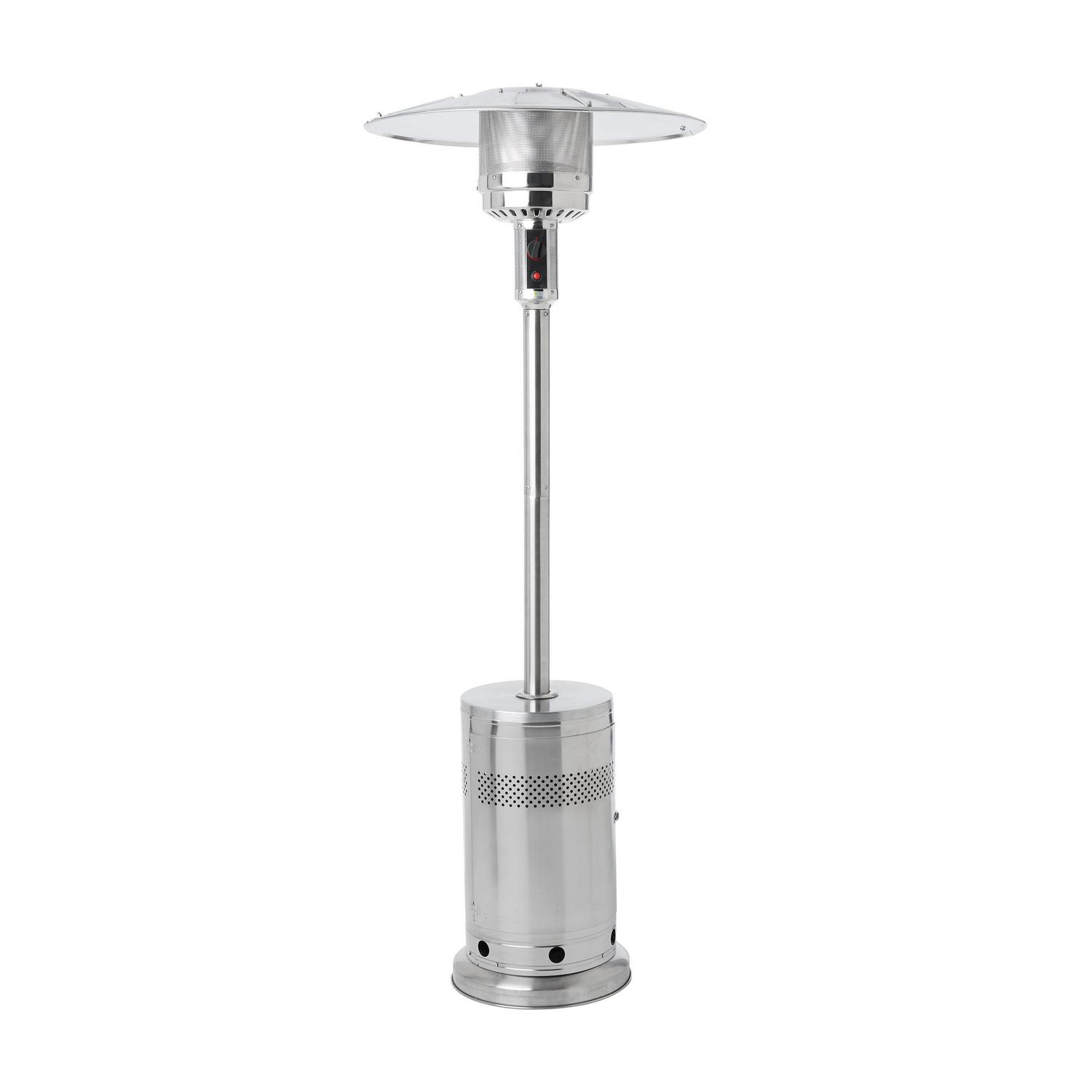 Mainstays 48,000 BTU Freestanding Metal Propane Patio Heater, Stainless Steel - Image 5