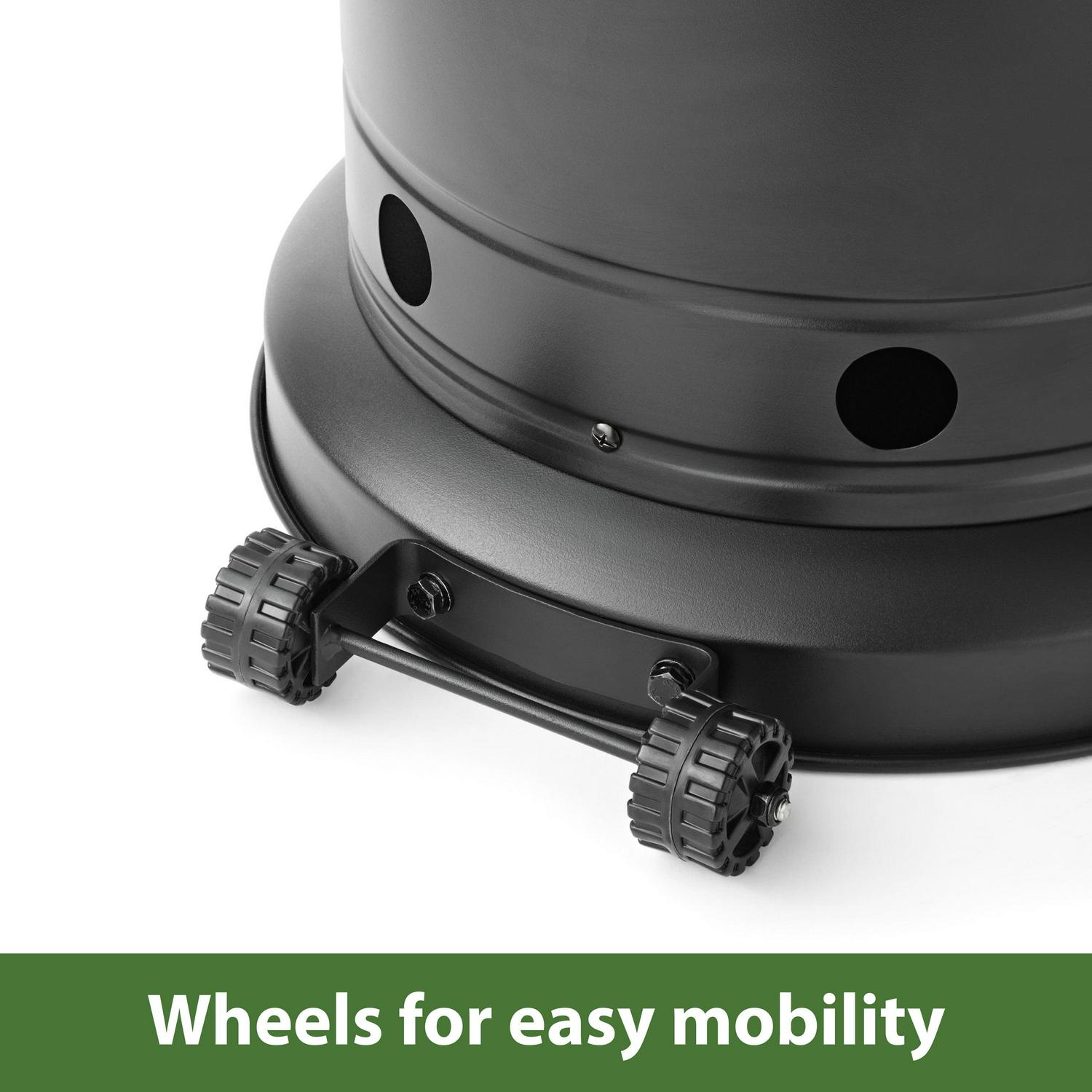 Mainstays 48,000 BTU Freestanding Metal Propane Patio Heater, Black - Image 4