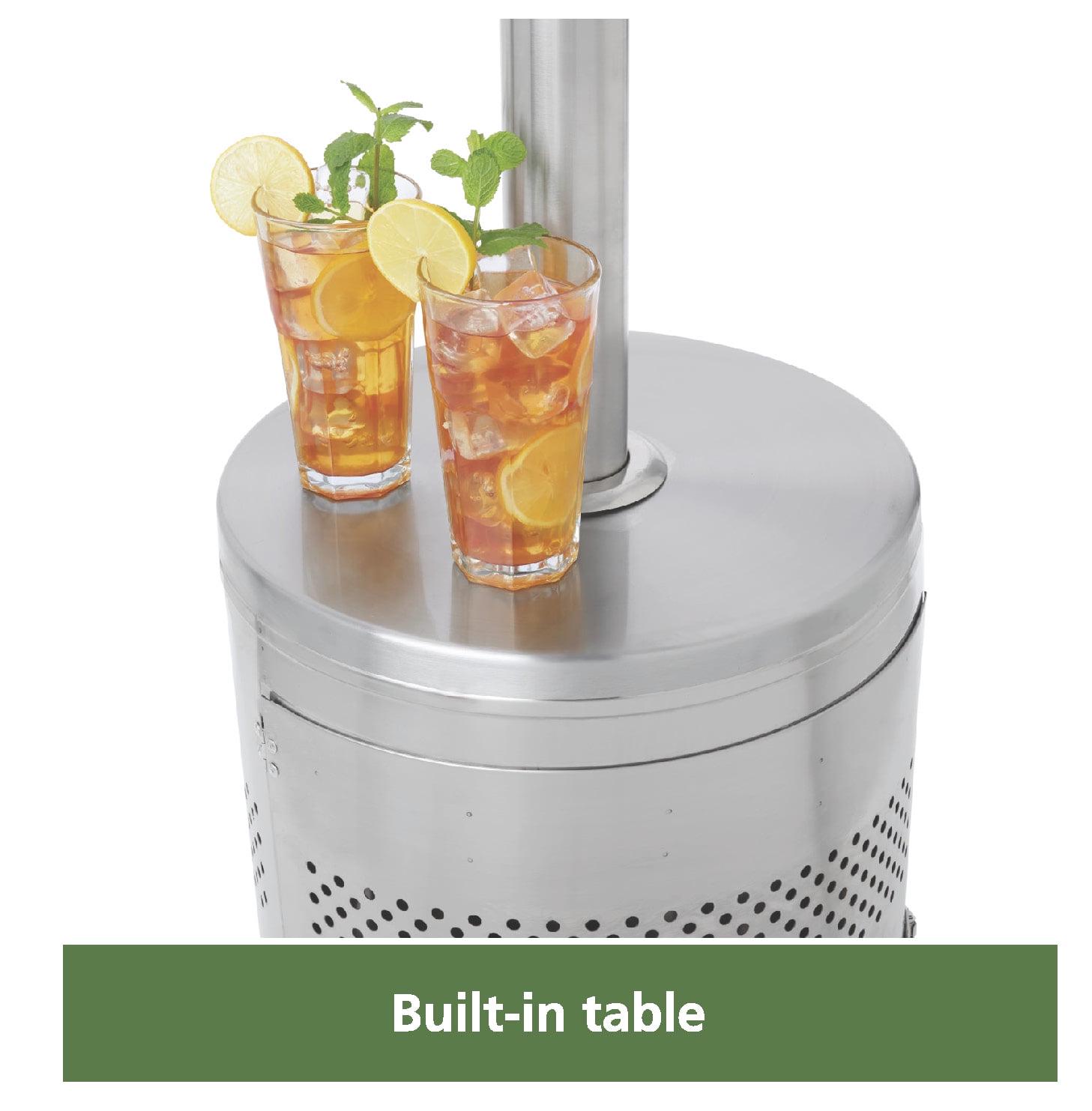 Mainstays 48,000 BTU Freestanding Metal Propane Patio Heater, Stainless Steel - Image 4