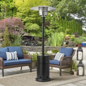 Mainstays 48,000 BTU Freestanding Metal Propane Patio Heater, Black