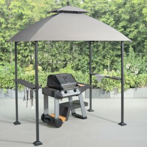 Mainstays Ledger 5' x 8' Outdoor Grill Gazebo with Canopy Top