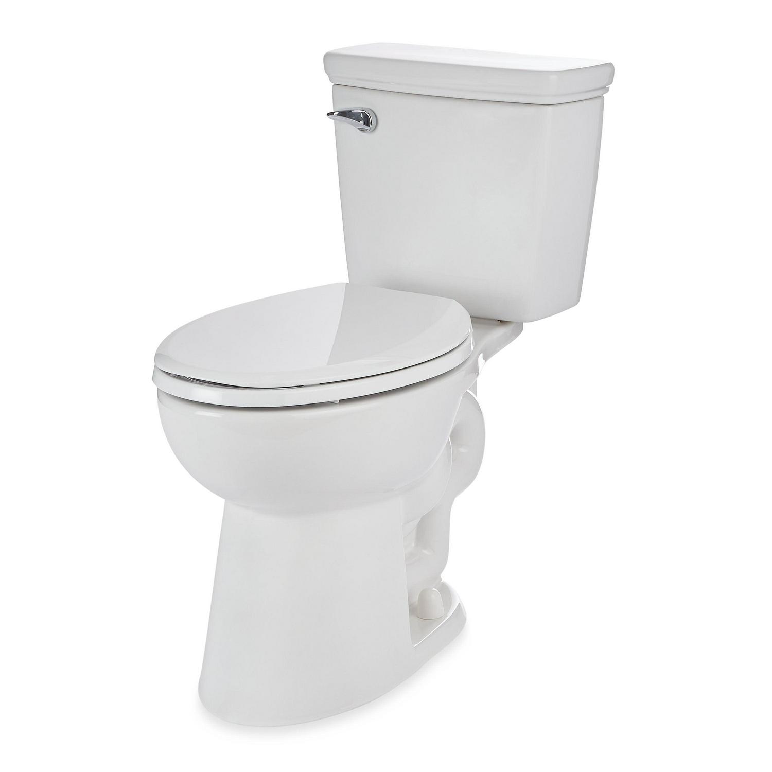 Mainstays Single Flush High Efficiency 2-Piece Elongated Ceramic Toilet with Seat - Image 6