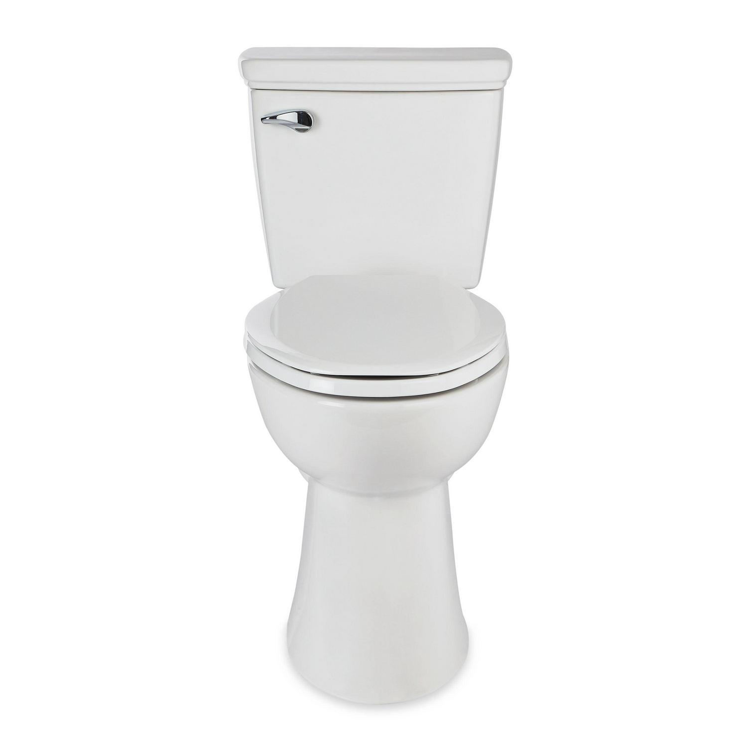 Mainstays Single Flush High Efficiency 2-Piece Elongated Ceramic Toilet with Seat - Image 5