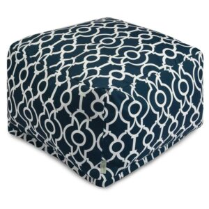 Majestic Home Goods Ottoman Pouf Athens Navy