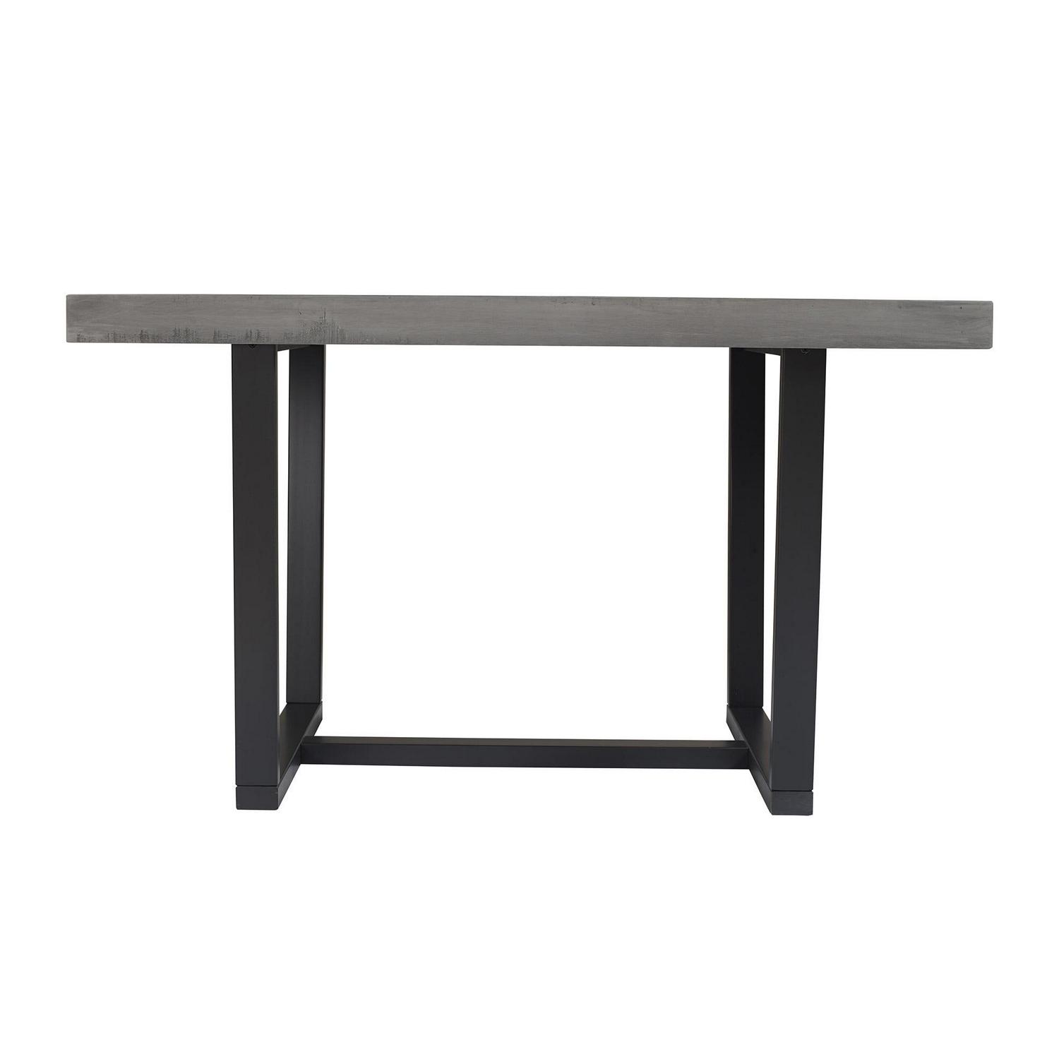 Walker Edison Rustic Distressed Solid Wood Dining Table, Grey - Image 3