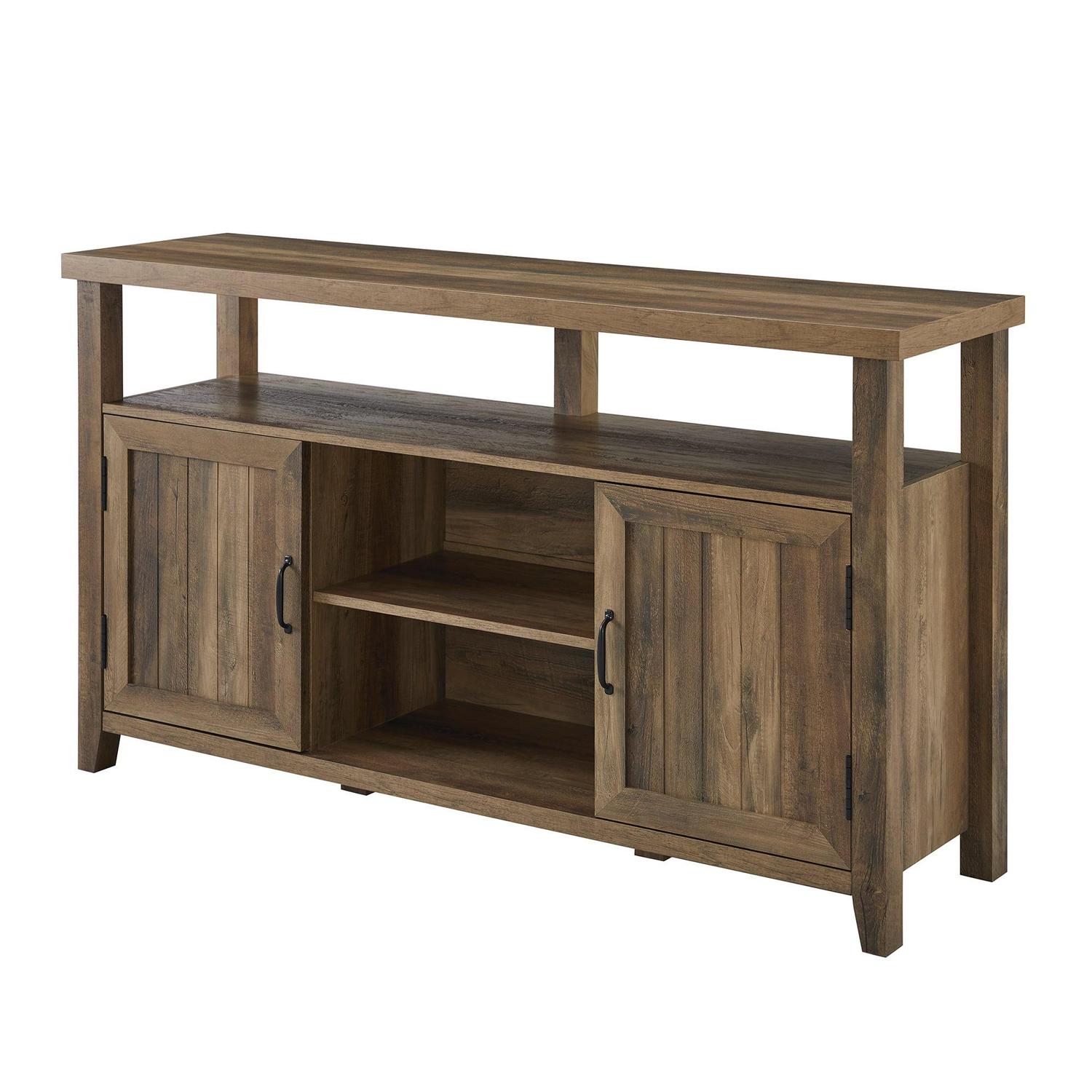 Walker Edison Farmhouse Tall TV Stand for TVs up to 65", Reclaimed Barnwood - Image 6