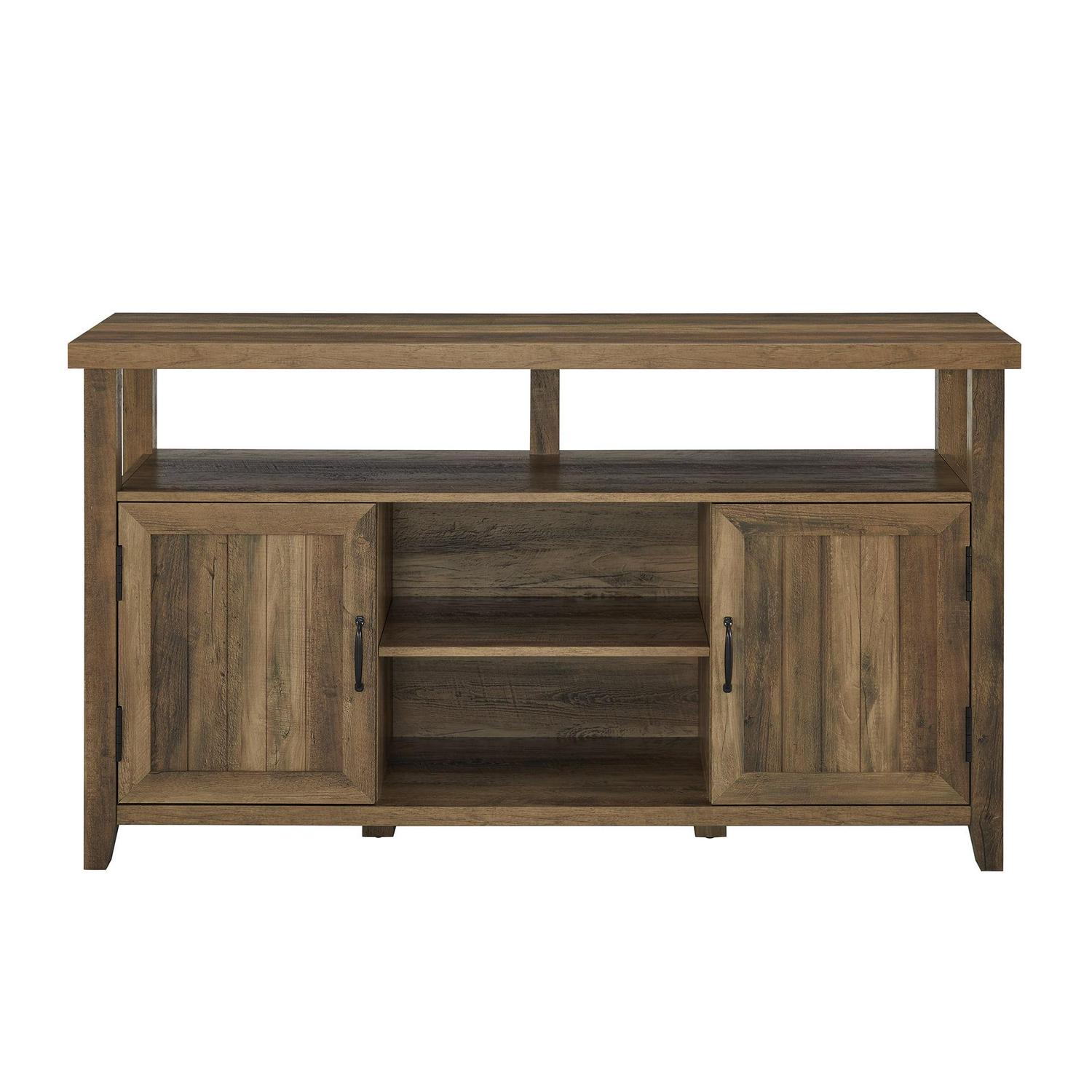 Walker Edison Farmhouse Tall TV Stand for TVs up to 65", Reclaimed Barnwood - Image 5
