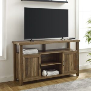 Walker Edison Farmhouse Tall TV Stand for TVs up to 65", Reclaimed Barnwood