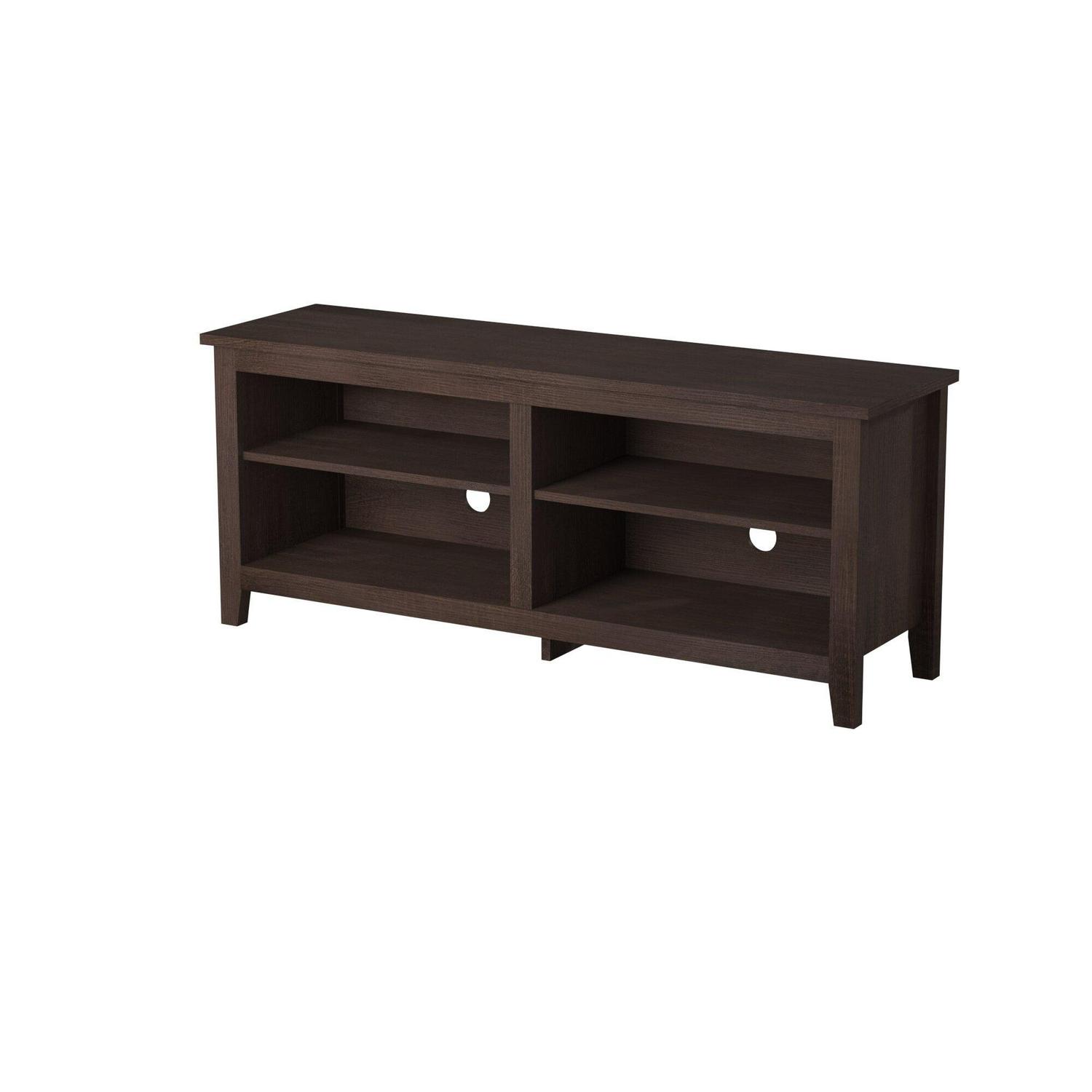 Walker Edison Open Storage TV Stand for TVs up to 65", Espresso - Image 5