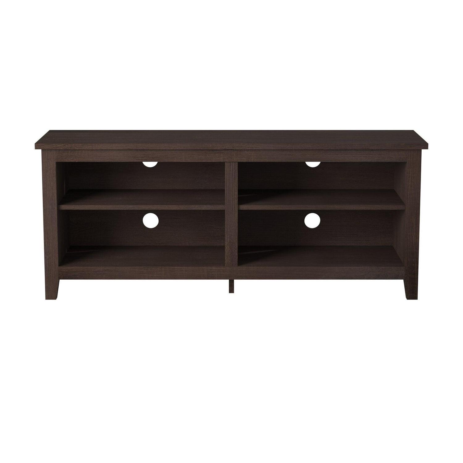 Walker Edison Open Storage TV Stand for TVs up to 65", Espresso - Image 11