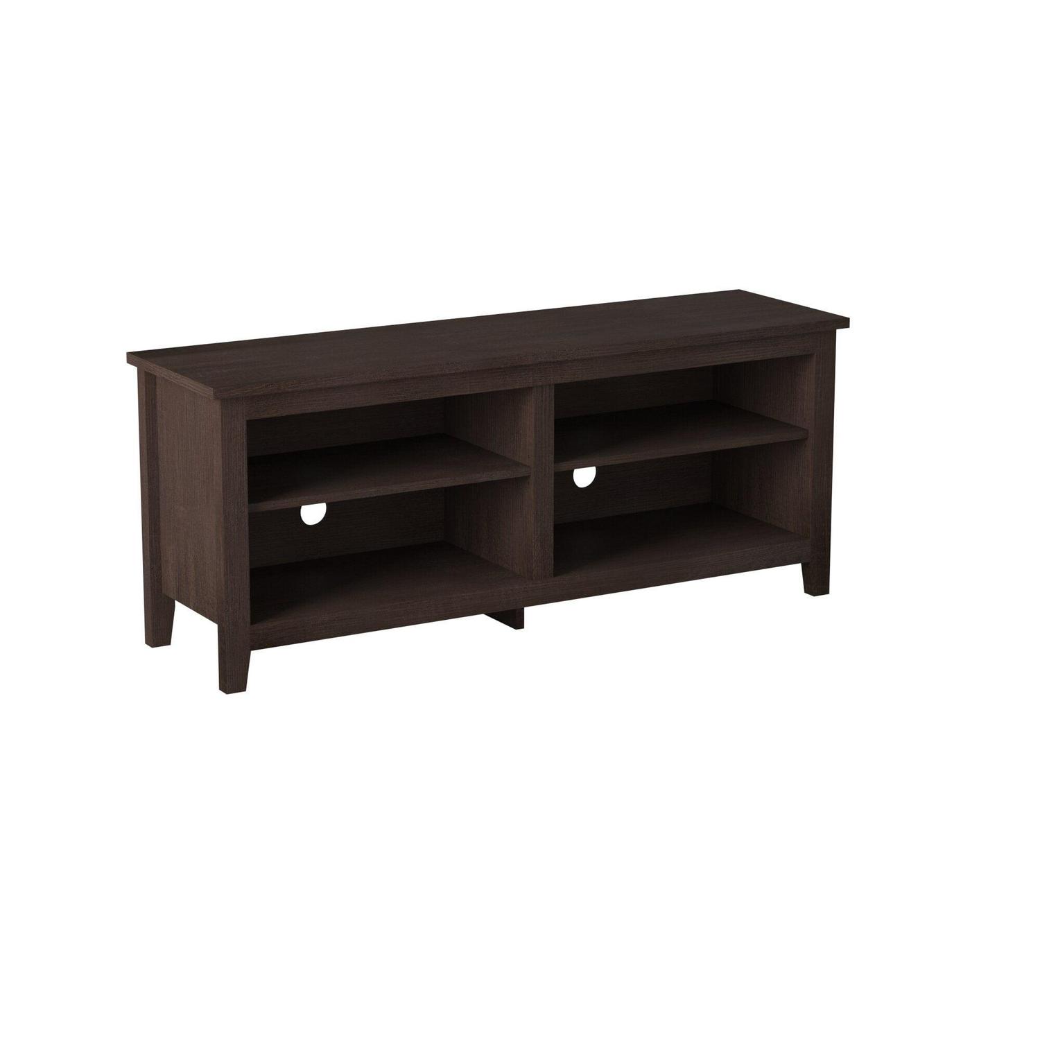 Walker Edison Open Storage TV Stand for TVs up to 65", Espresso - Image 7