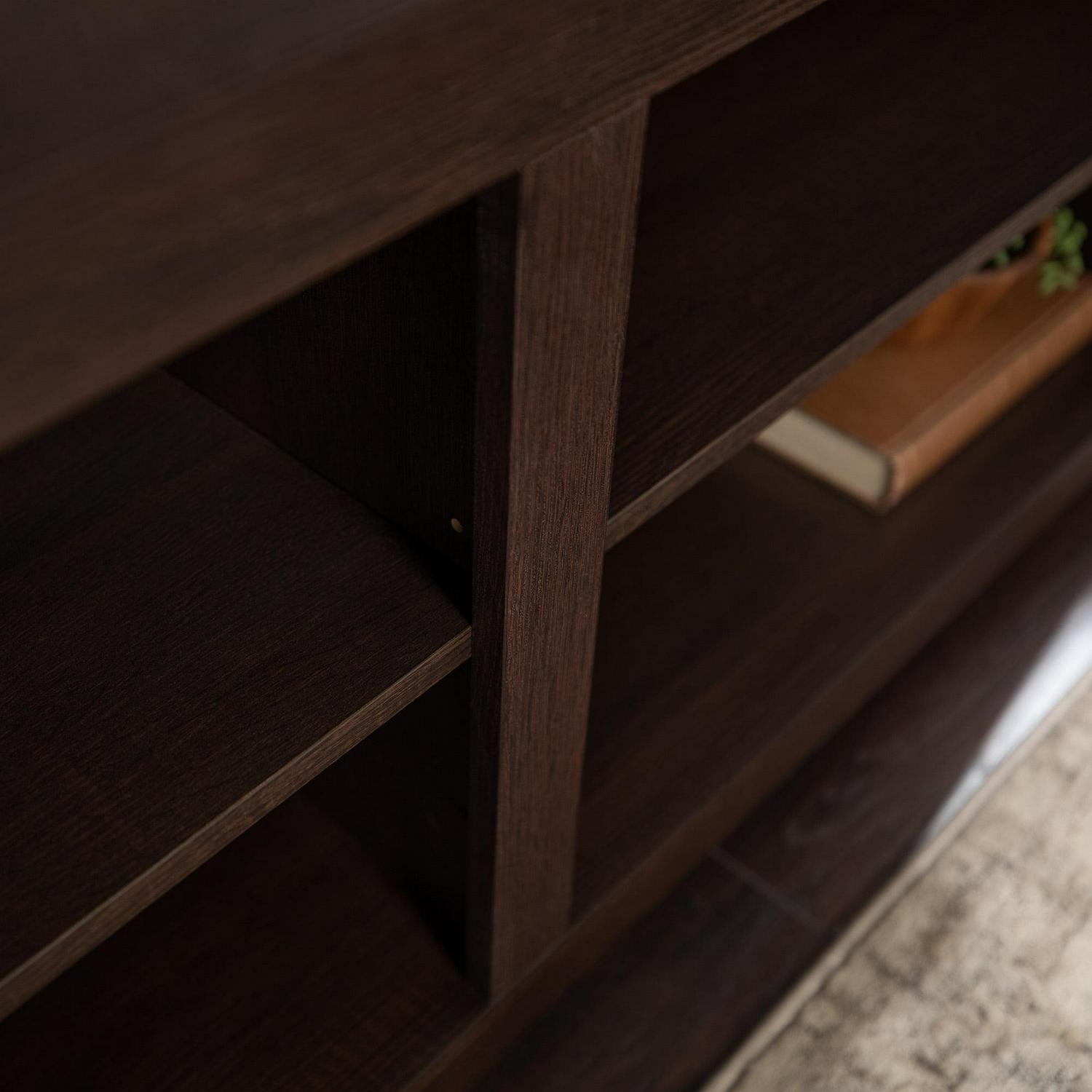 Walker Edison Open Storage TV Stand for TVs up to 65", Espresso - Image 15