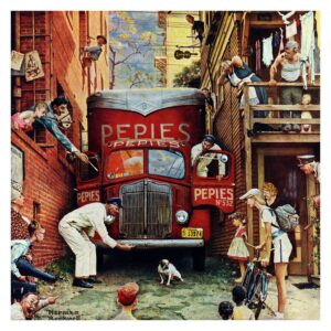 Marmont Hill "Road Block" by Norman Rockwell Painting Print on Canvas