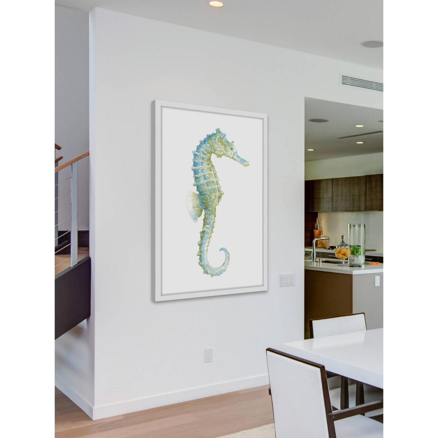 Marmont Hill "Watercolor Seahorse I" Framed Painting Print - Image 3