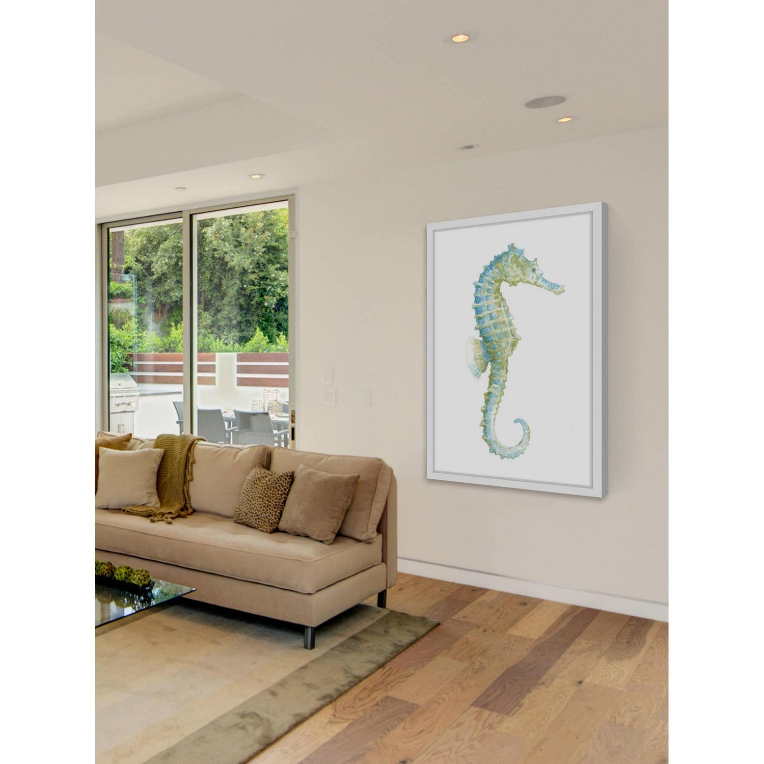 Marmont Hill "Watercolor Seahorse I" Framed Painting Print - Image 4