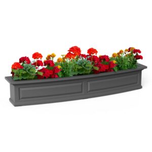 Mayne Fairfield 4ft Traditional Plastic Window Box in Graphite Gray