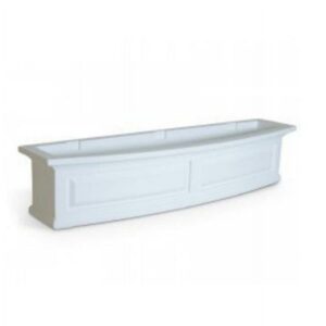 Mayne Nantucket 48" x 12" x 10" Rectangle White Self Watering Plastic Window Box Planter