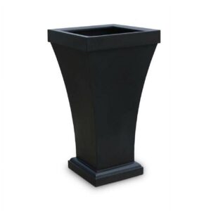 Mayne Bordeaux 22" x 22" x 40" Square Black Polyethylene Planter