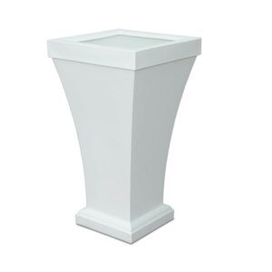 Mayne Bordeaux 22" x 22" x 40" Square White Polyethylene Planter