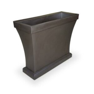 Mayne Bordeaux 40" x 15" x 32" Rectangle Espresso Polyethylene Trough Planter