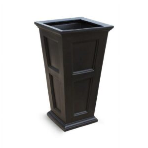 Mayne Fairfield 22" x 22" x 40" Square Tall Black Plastic Planter