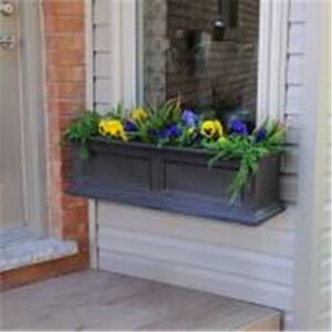 Mayne Fairfield 36" x 11" x 11" Rectangular Espresso Self Watering Plastic Window Box Planter