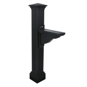 Mayne Manchester Mailbox Arm Mount Black Plastic Mailbox Post