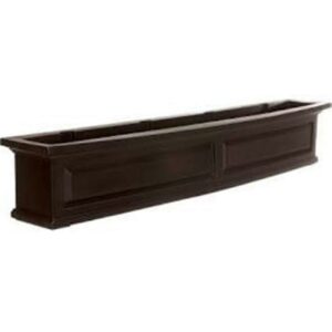 Mayne Nantucket 5ft Window Box - 60in x 11.7in x 10.2in - Polyethylene - Espresso Brown (4832-ES)