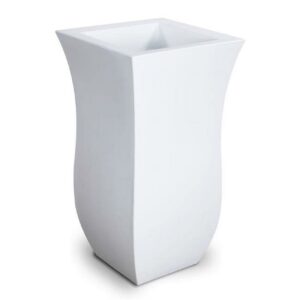 Mayne Valencia 16" x 16" x 30" Tall Square White Plastic Planter