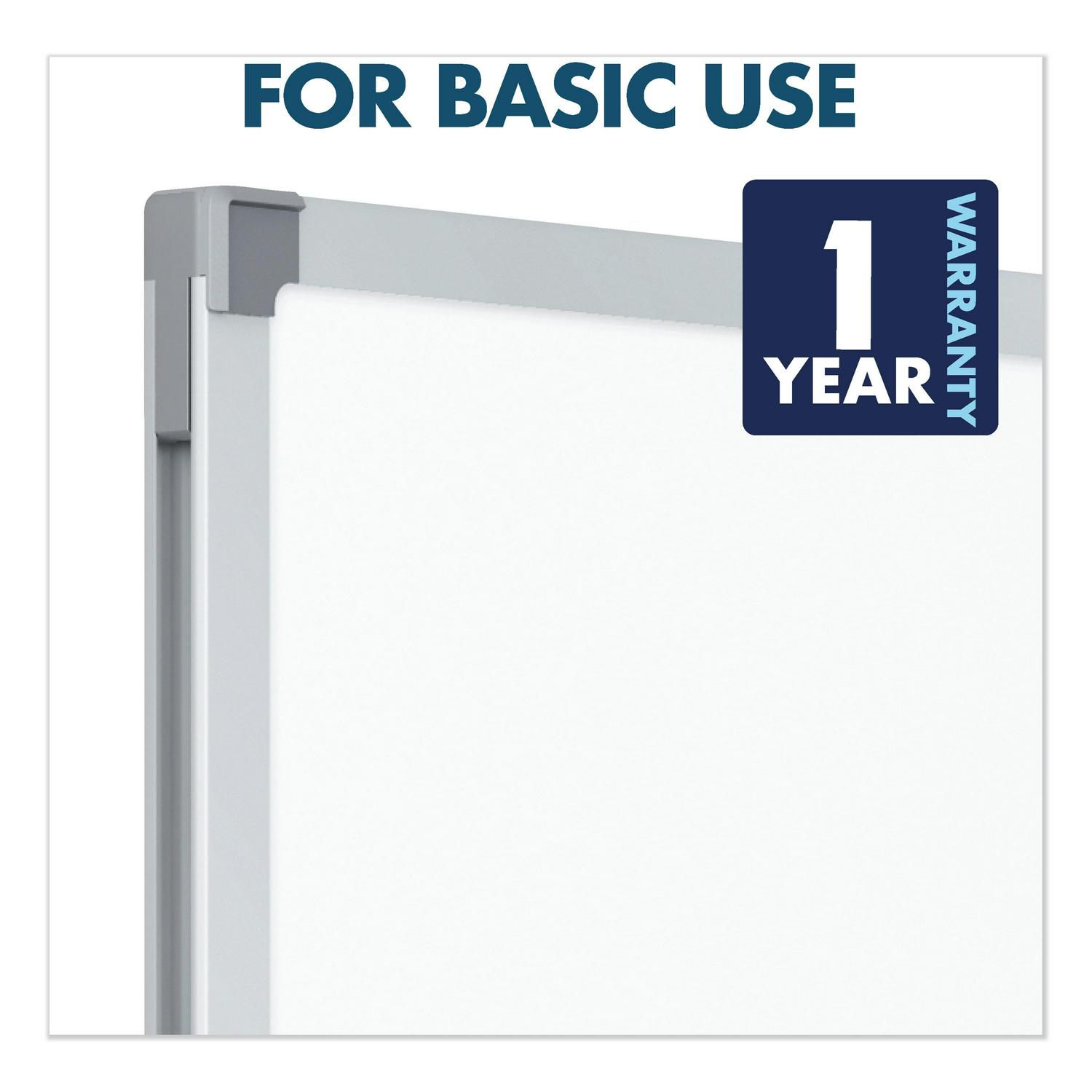 Mead Dry Erase Board, Melamine Surface, 72" x 48", Aluminum Frame - Image 6