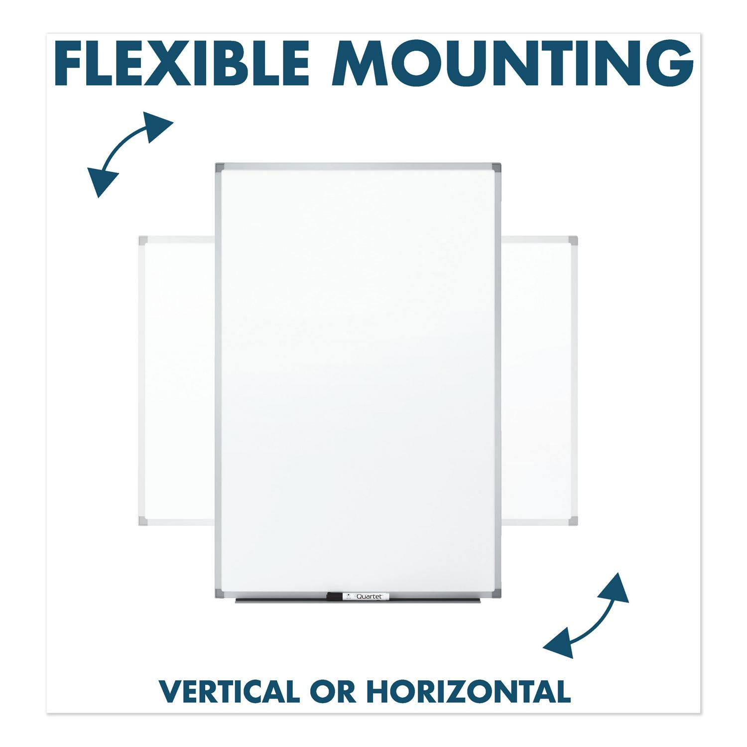 Mead Dry Erase Board, Melamine Surface, 72" x 48", Aluminum Frame - Image 5